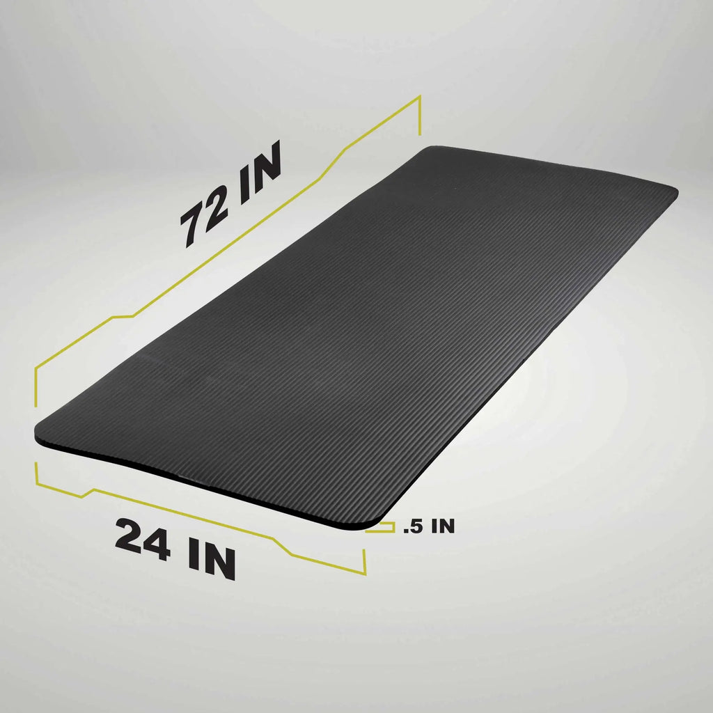 Yoga Mat Premium Non Slip Thick – Extra Comfortable Exercise Mat for Home Workouts, Pilates, Stretching & Gym – Cushioned NBR Foam, Gym Mat with Strap, for Women & Men