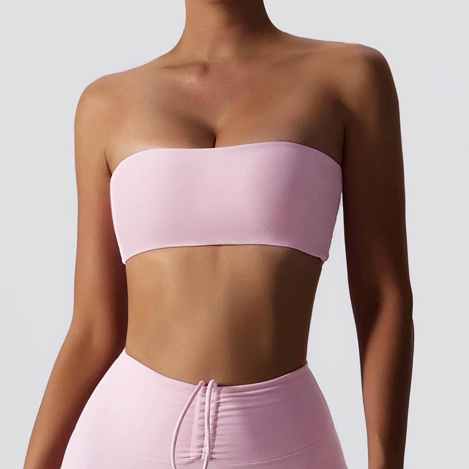 Strapless Sports Bra Gym Top Women Quick-Drying Yoga Clothes Women Tube Top Fitness Chest Wrap Underwear Workout Bra Female